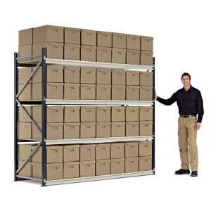 Double-Sided 4 Tier Longspan Archive Bays (42 – 84 Boxes)