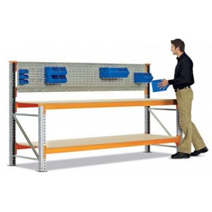 Speedlock Work Bench with Louvred Binning Panels